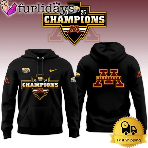 NCAA Minnesota Golden Gophers Football Duke’s Mayo Bowl Champions Black Hoodie