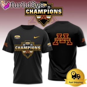 NCAA Minnesota Golden Gophers Football Duke’s Mayo Bowl Champions Black T Shirt