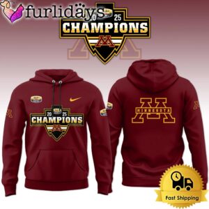 NCAA Minnesota Golden Gophers Football Duke’s Mayo Bowl Champions Red Hoodie