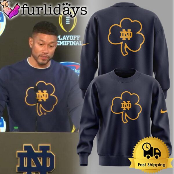 NCAA Notre Dame Fighting Irish Coach Marcus Freeman Clover Limited Edition Sweatshirt