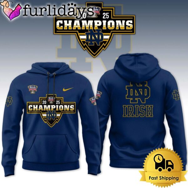 NCAA Notre Dame Fighting Irish Football 2025 Allstate Sugar Bowl Championship Navy Hoodie