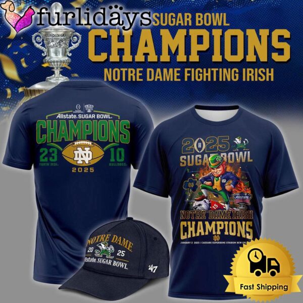 NCAA Notre Dame Fighting Irish Sugar Bowl Champion 2025 T Shirt