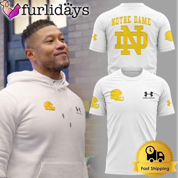 NCAA Notre Dame Football Coach Marcus Freeman White T Shirt