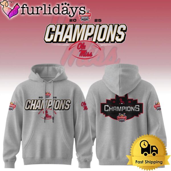 NCAA Ole Miss Rebels 2025 Gator Bowl Champion Limited Edition Hoodie