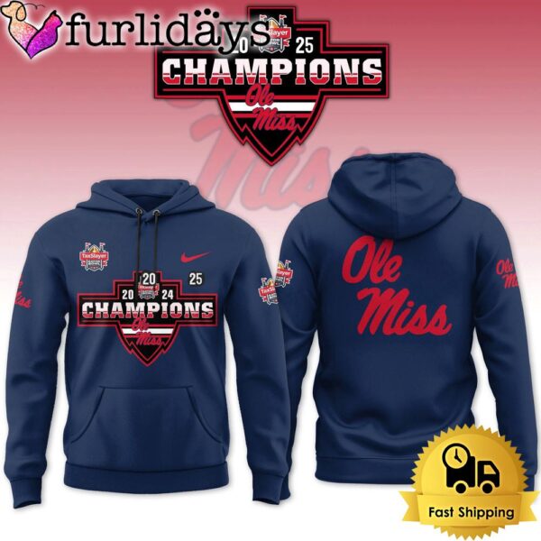 NCAA Ole Miss Rebels Football Gator Bowl Champion Navy Hoodie