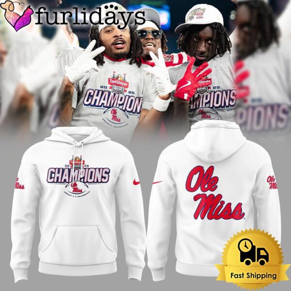 NCAA Ole Miss Rebels Football Gator Bowl Champs 2025 Hoodie