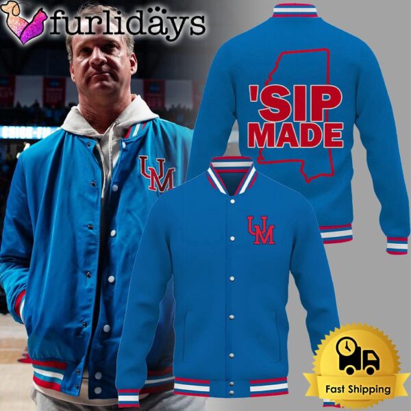 NCAA Ole Miss Rebels Football Sip Made Limited Edition Baseball Jacket