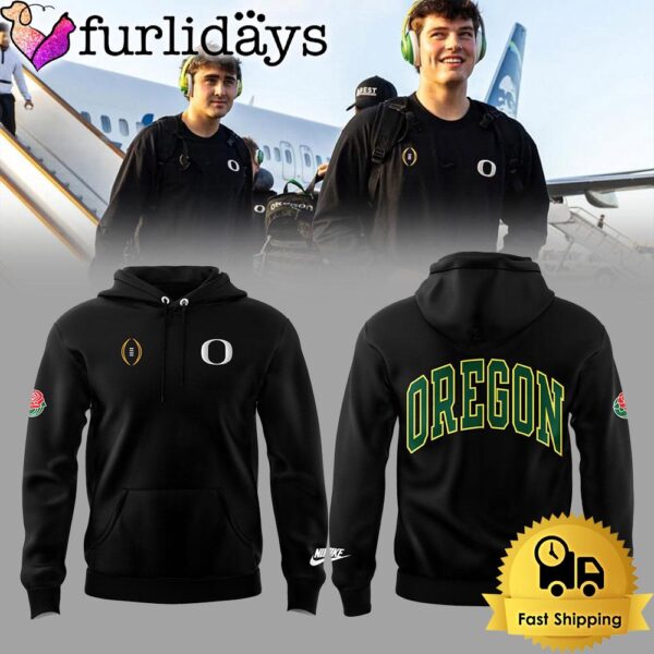 NCAA Oregon Football Rose Bowl Game Limited Edition Black Hoodie