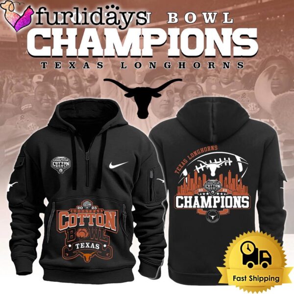 NCAA Texas Longhorns Cotton Bowl Champions Quarter Zip Hoodie