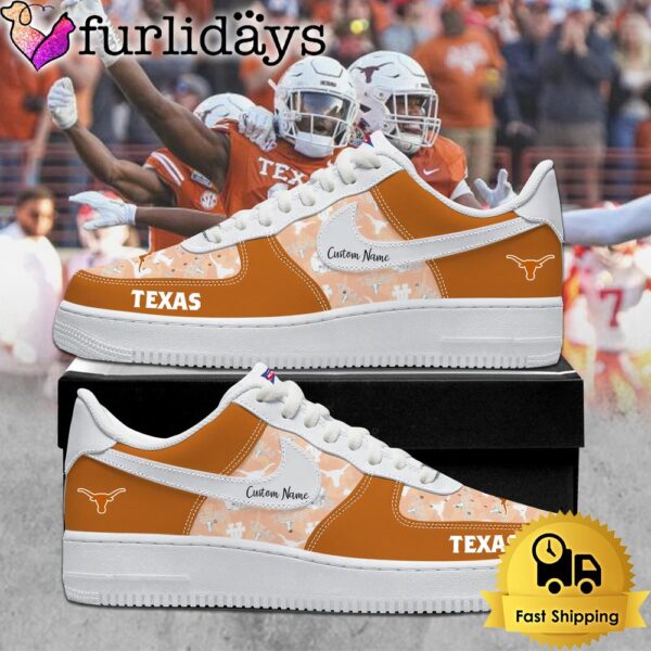 NCAA Texas Longhorns Football Logo Limited Edition Custom Air Force 1 Shoes