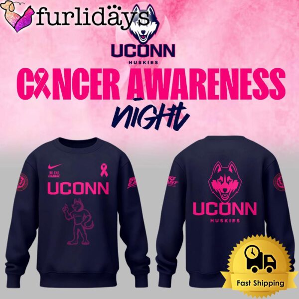 NCAA Uconn Huskies Basketball Fight Night Cancer Limited Edition Sweatshirt