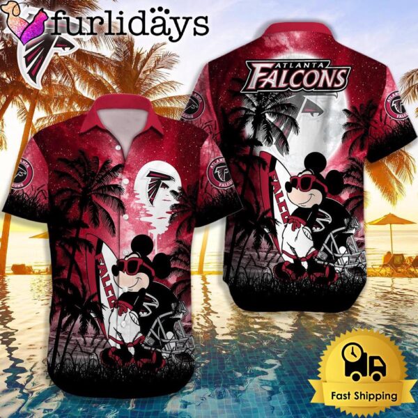 NFL Atlanta Falcons Mickey Mouse Summer Hawaiian Shirt, Disney Hawaiian Shirt