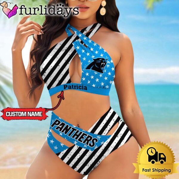 NFL Carolina Panthers Women Bikini Set Summer Football Bikini Sets