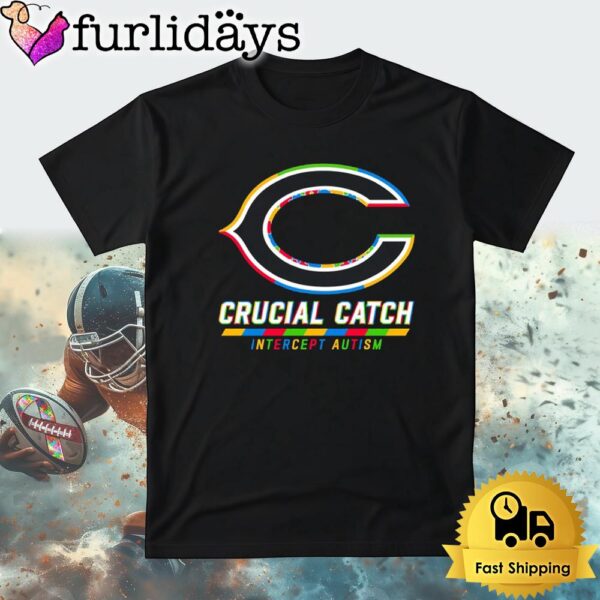 NFL Chicago Bears Autism Awareness T Shirt Crucial Catch