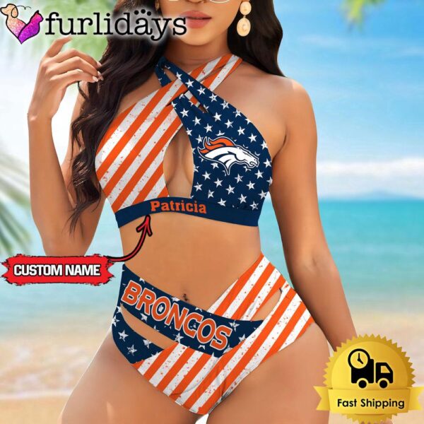 NFL Denver Broncos Women Bikini Set Summer Football Bikini Sets