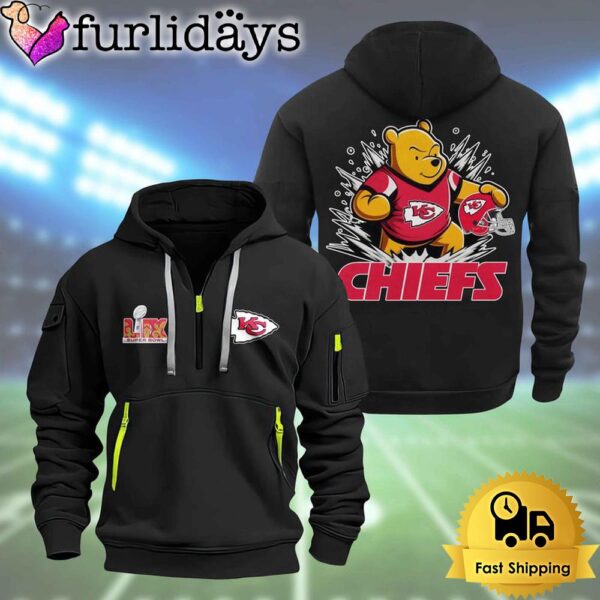 NFL Kansas City Chiefs Super Bowl LIX Limited Edition 2D Quarter Zip Hoodie