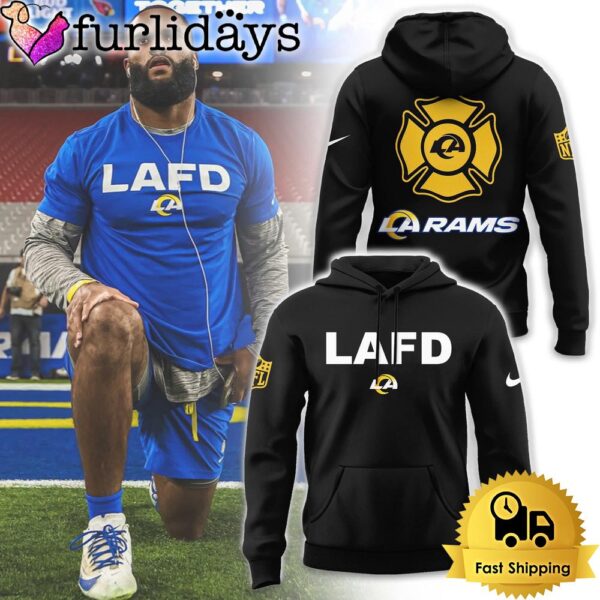 NFL Los Angeles Rams LAFD 2025 Black Hoodie