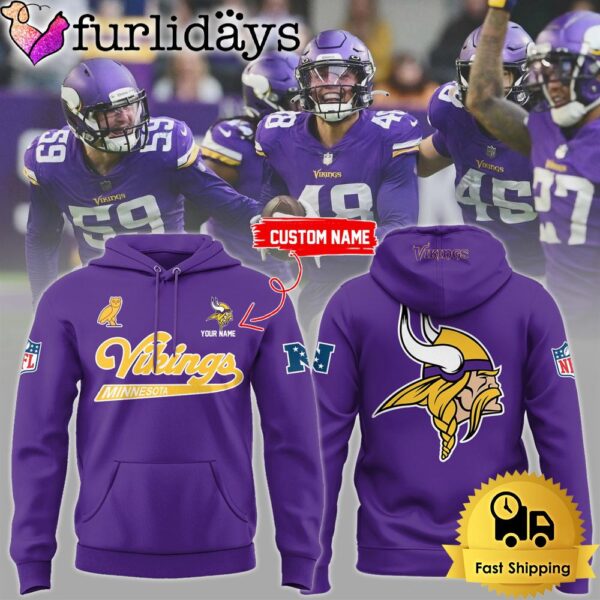 NFL Minnesota Vikings New Design Logo Team Custom Hoodie