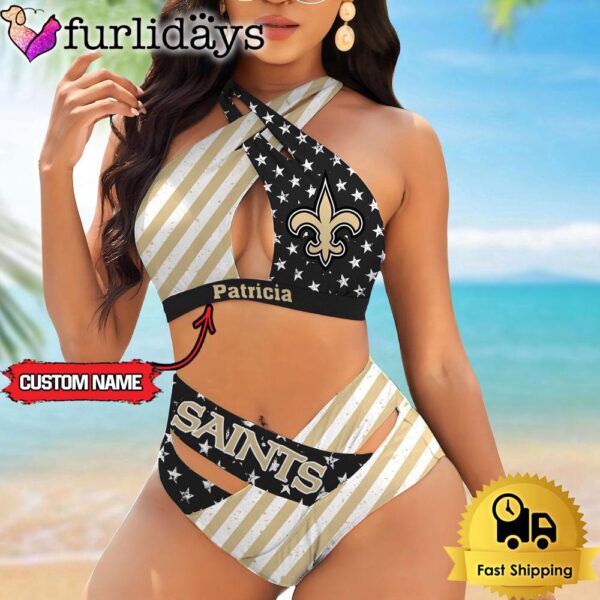 NFL New Orleans Saints Women Bikini Set Summer Football Bikini Sets