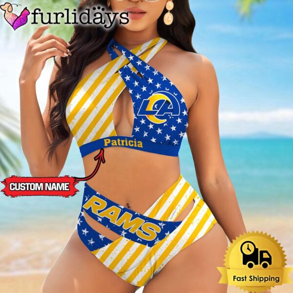 NFL Rams Women Bikini Set Summer Football Bikini Sets