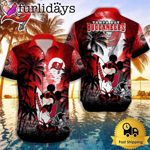 NFL Tampa Bay Buccaneers Mickey Mouse Summer Hawaiian Shirt, Disney Hawaiian Shirt