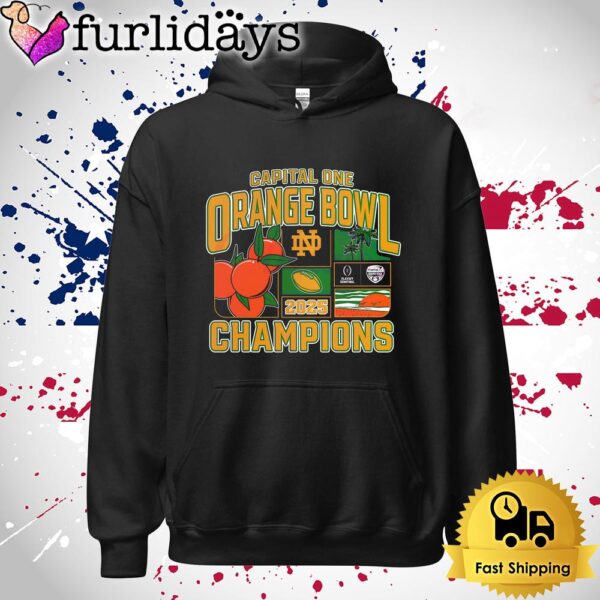 Notre Dame Fighting Irish 2025 Capital One Orange Bowl Champions T Shirt