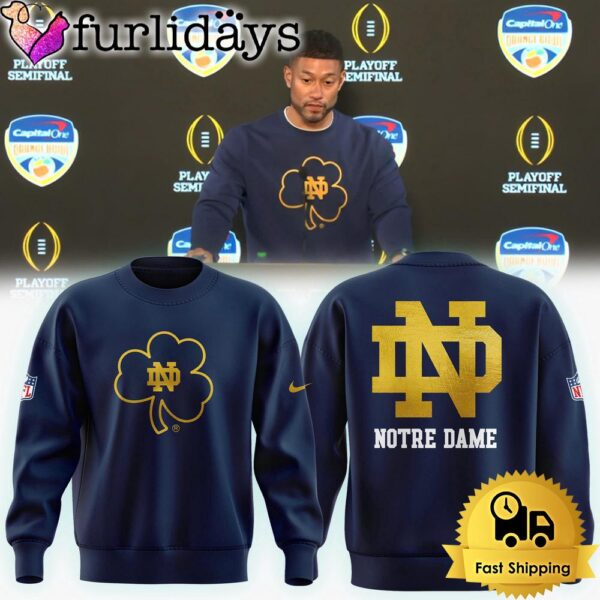 Notre Dame Fighting Irish Football Coach Freeman 2025 New Sweatshirt