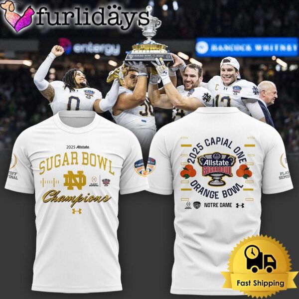 Notre Dame Fighting Irish Football Sugar Bowl Champions 2025 T Shirt