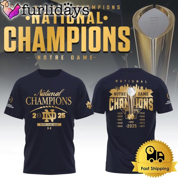 Notre Dame Fighting Irish National Champions Limited Edition New T Shirt