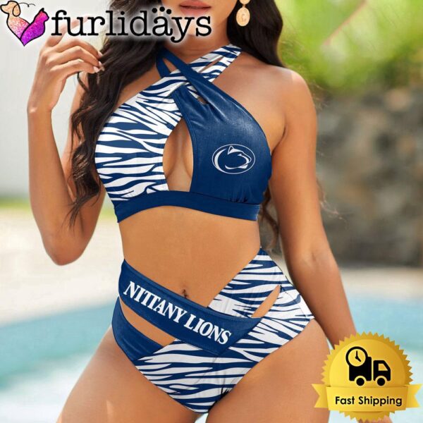 Penn State Nittany Lions Zebra Women Bikini Set Sport