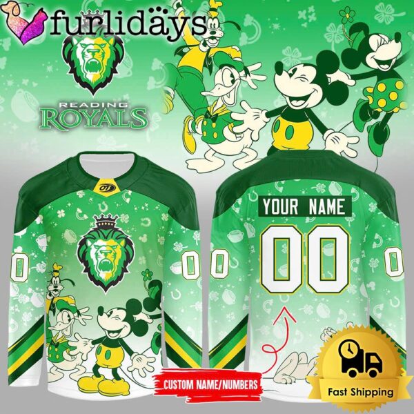 Reading Royals Mickey And Friends 2025 Limited Edition Custom Hockey Jersey