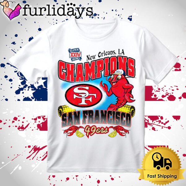 San Francisco 49ers New Orleans Super Bowl Xxiv Champion T Shirt