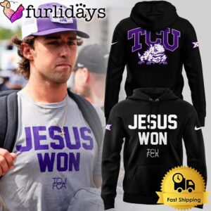 TCU Horned Frogs Football Jesus Won Limited Edition Black Hoodie