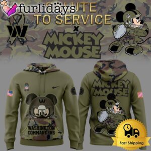 Washington Commanders Mickey Mouse Veteran Hoodie