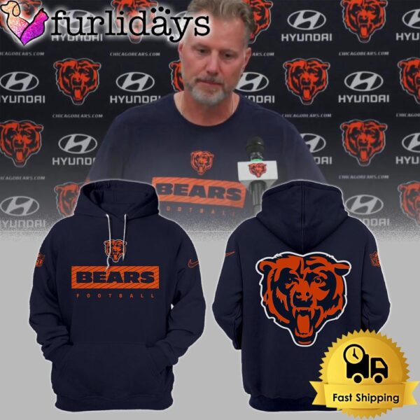 Chicago Bears Coach Matt Eberflus Traning Campaign Navy Limited Hoodie