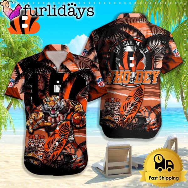 Cincinnati Bengals Hawaiian Shirt, NFL Aloha Shirt For Football Fans