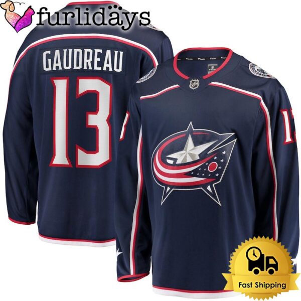 Columbus Blue Jackets Johnny Gaudreau Navy Breakaway Player Hockey Jersey