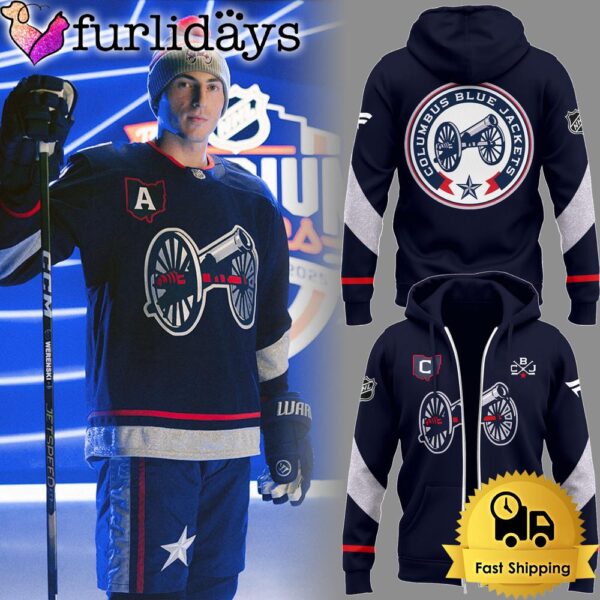 Columbus Blue Jackets Limited Logo 2025 Stadium Series Zip Hoodie