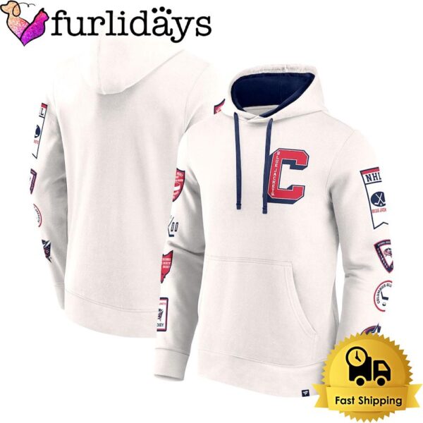 Columbus Blue Jackets White Letterman Limited Hoodie