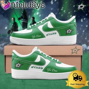 Dallas Stars Every match is a shooting star Custom Name Air Force 1 Shoes