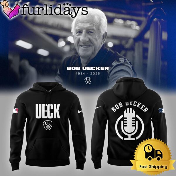 Honoring The Legend, Brewers  Icon And Baseball Hall Of Famer Bob Uecker Black Hoodie