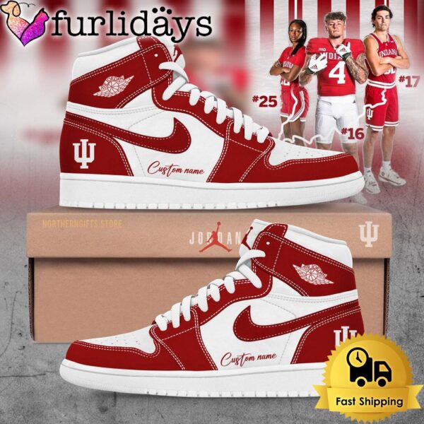 Indiana Hoosiers Basketball Custom Name For Fans Air Jordan 1 Shoes