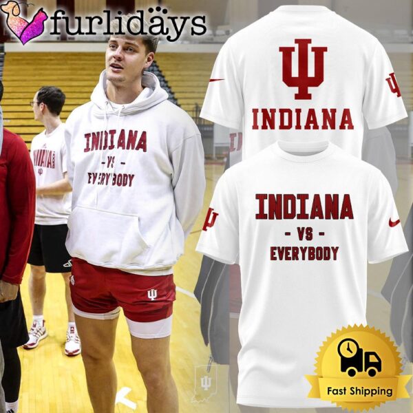 Indiana Hoosiers Basketball Vs Everybody White T Shirt