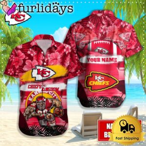 Kansas City Chiefs Mascot Football Hawaiian Shirt, NFL Aloha Shirts