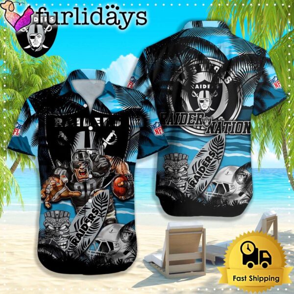 Las Vegas Raiders Hawaiian Shirt, NFL Aloha Shirt For Football Fans