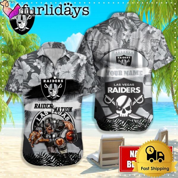 Las Vegas Raiders Mascot Football Hawaiian Shirt, NFL Aloha Shirts