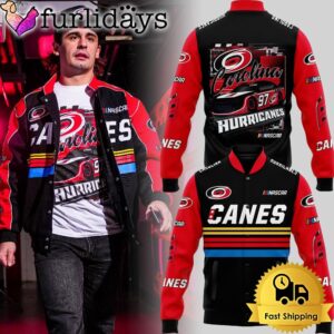 Limited Edition Carolina Hurricanes Nascar Day Baseball Jacket