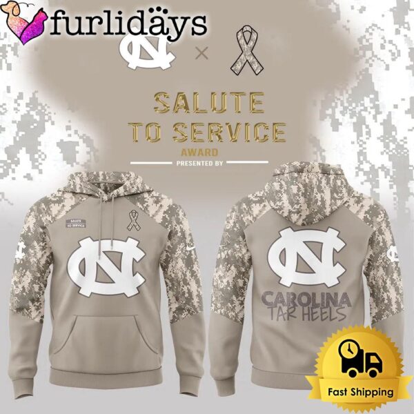 Limited Edition Carolina Tar Heels Basketball Salute To Service Hoodie