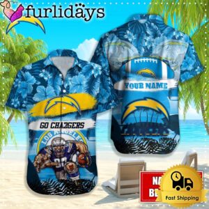 Los Angeles Chargers Mascot Football Hawaiian…