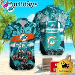 Miami Dolphins Mascot Football Hawaiian Shirt,…